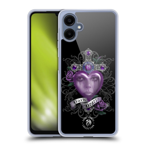 Anne Stokes Dark Hearts Purple Soft Gel Case for Samsung Galaxy A06 4G