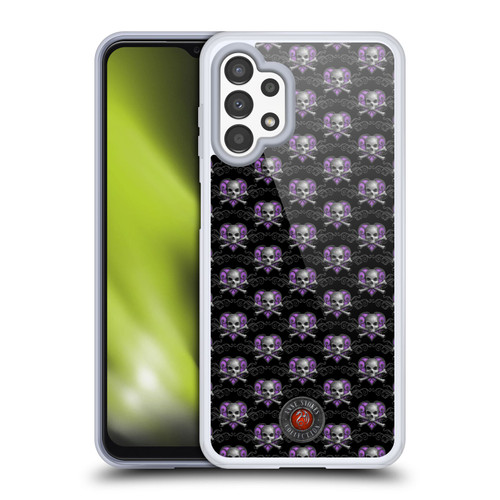 Anne Stokes Dark Hearts Skull Pattern Soft Gel Case for Samsung Galaxy A13 (2022)
