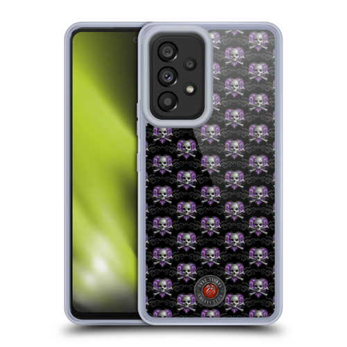 Anne Stokes Dark Hearts Skull Pattern Soft Gel Case for Samsung Galaxy A53 5G (2022)