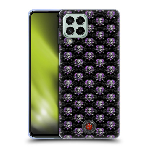 Anne Stokes Dark Hearts Skull Pattern Soft Gel Case for Samsung Galaxy M53 (2022)