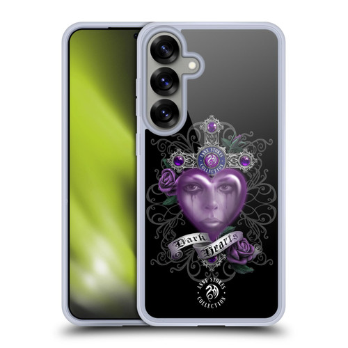 Anne Stokes Dark Hearts Purple Soft Gel Case for Samsung Galaxy S25+