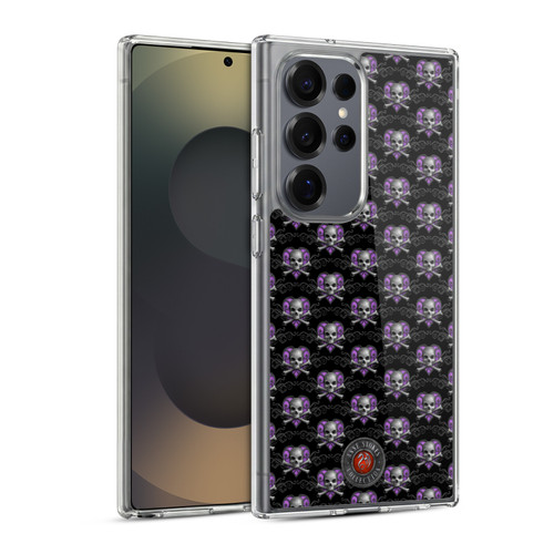 Anne Stokes Dark Hearts Skull Pattern Soft Gel Case for Samsung Galaxy S25 Ultra & MagSafe