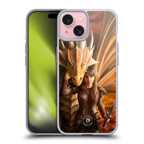 Anne Stokes Dragons 2 Inner Strength Soft Gel Case for Apple iPhone 15