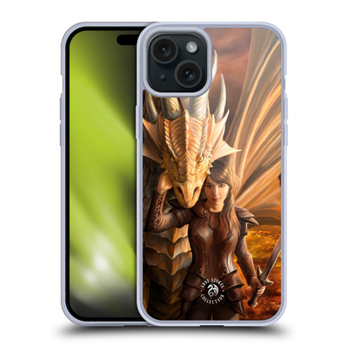 Anne Stokes Dragons 2 Inner Strength Soft Gel Case for Apple iPhone 15 Plus