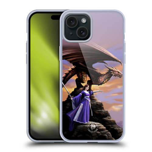 Anne Stokes Dragons 2 Sentinel Soft Gel Case for Apple iPhone 15 Plus