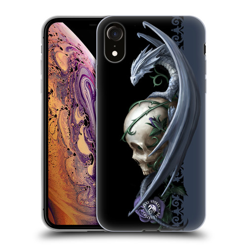 Anne Stokes Dragons 2 Skull And Rose Soft Gel Case for Apple iPhone XR