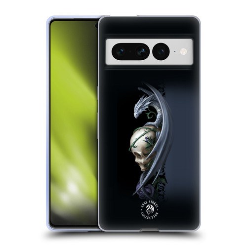 Anne Stokes Dragons 2 Skull And Rose Soft Gel Case for Google Pixel 7 Pro