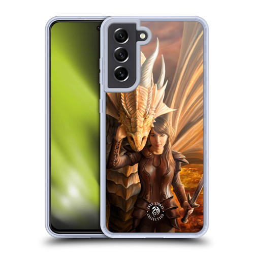 Anne Stokes Dragons 2 Inner Strength Soft Gel Case for Samsung Galaxy S21 FE 5G