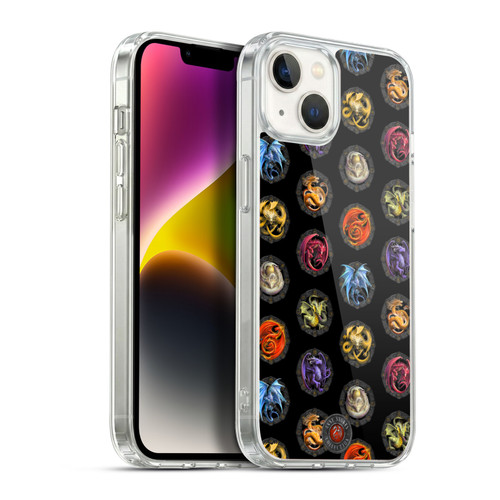 Anne Stokes Dragons Of The Sabbats Pattern Of Dragons Soft Gel Case for Apple iPhone 14 Plus & MagSafe