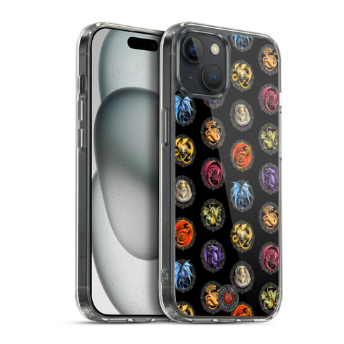 Anne Stokes Dragons Of The Sabbats Pattern Of Dragons Soft Gel Case for Apple iPhone 15 Plus & MagSafe