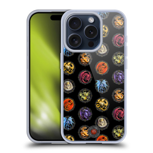 Anne Stokes Dragons Of The Sabbats Pattern Of Dragons Soft Gel Case for Apple iPhone 15 Pro