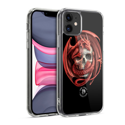 Anne Stokes Fire Tribal Dragon And Skull Soft Gel Case for Apple iPhone 11