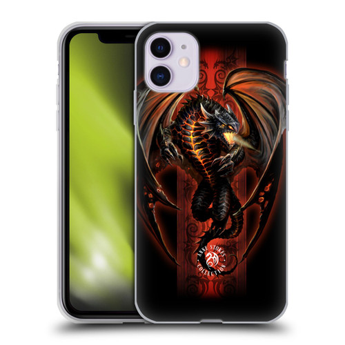 Anne Stokes Fire Tribal Lava Dragon Soft Gel Case for Apple iPhone 11