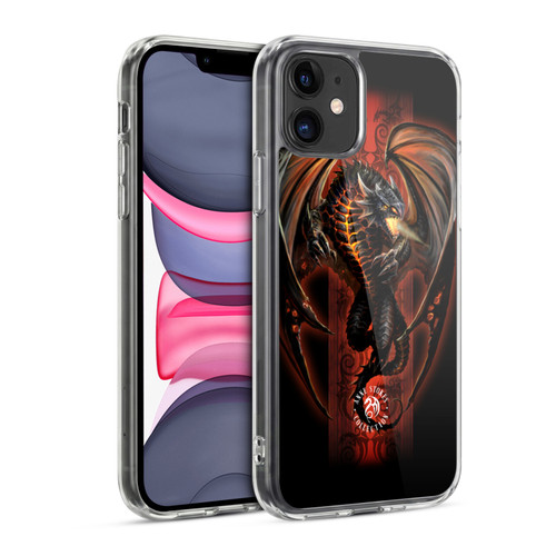 Anne Stokes Fire Tribal Lava Dragon Soft Gel Case for Apple iPhone 11