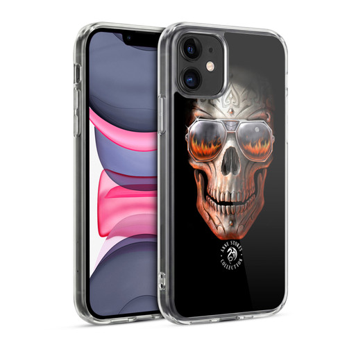 Anne Stokes Fire Tribal Skull Soft Gel Case for Apple iPhone 11