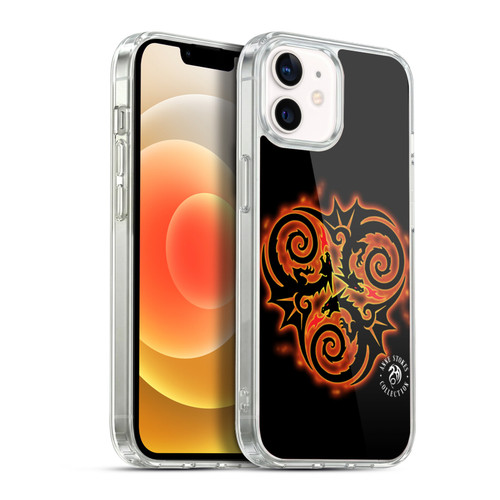 Anne Stokes Fire Tribal Triple Dragon Soft Gel Case for Apple iPhone 12 / iPhone 12 Pro & MagSafe