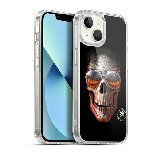 Anne Stokes Fire Tribal Skull Soft Gel Case for Apple iPhone 13