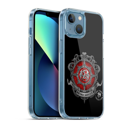Anne Stokes Fire Tribal Dragon Crest Soft Gel Case for Apple iPhone 13 Mini & MagSafe