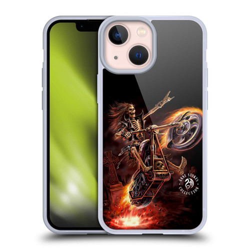 Anne Stokes Fire Tribal Hello Rider Poster Soft Gel Case for Apple iPhone 13 Mini