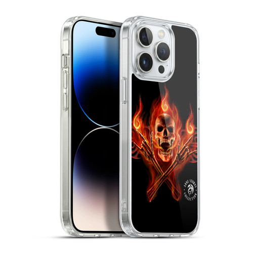 Anne Stokes Fire Tribal Hell Skull Soft Gel Case for Apple iPhone 13 Pro Max & MagSafe