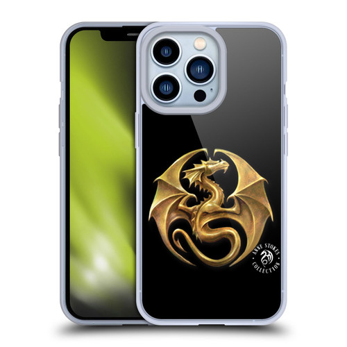 Anne Stokes Fire Tribal Dragon Medal Soft Gel Case for Apple iPhone 13 Pro