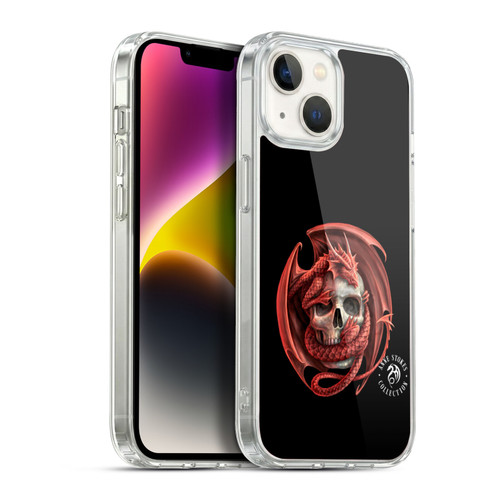 Anne Stokes Fire Tribal Dragon And Skull Soft Gel Case for Apple iPhone 14