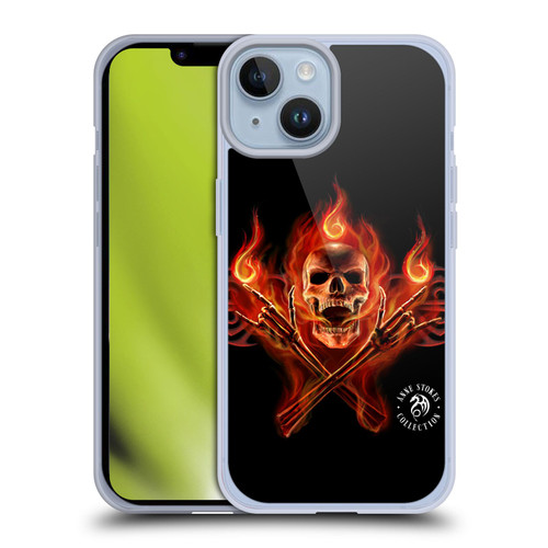 Anne Stokes Fire Tribal Hell Skull Soft Gel Case for Apple iPhone 14