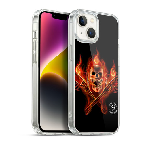 Anne Stokes Fire Tribal Hell Skull Soft Gel Case for Apple iPhone 14