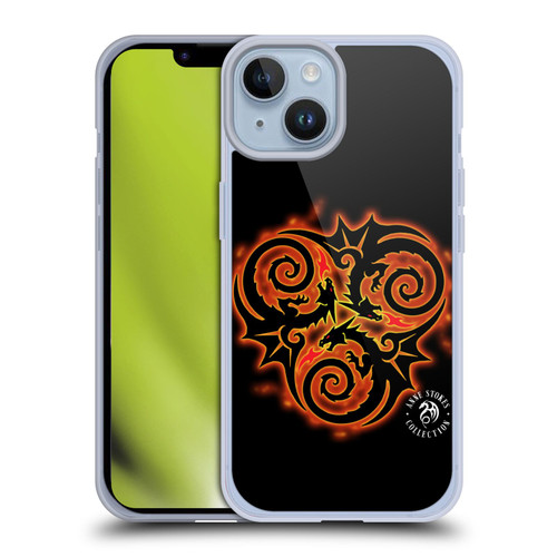 Anne Stokes Fire Tribal Triple Dragon Soft Gel Case for Apple iPhone 14