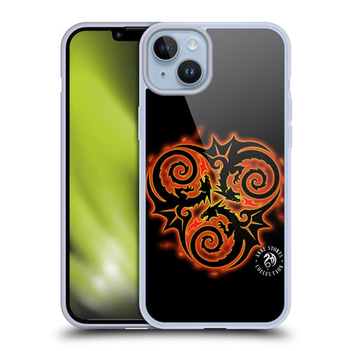 Anne Stokes Fire Tribal Triple Dragon Soft Gel Case for Apple iPhone 14 Plus