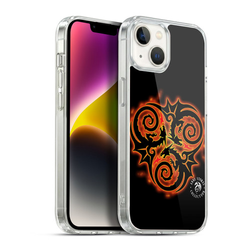 Anne Stokes Fire Tribal Triple Dragon Soft Gel Case for Apple iPhone 14 Plus & MagSafe