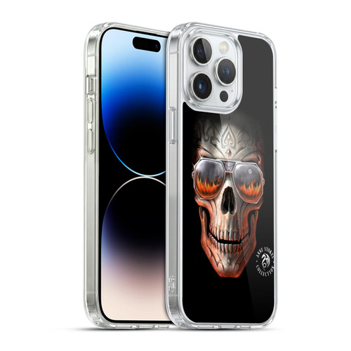 Anne Stokes Fire Tribal Skull Soft Gel Case for Apple iPhone 14 Pro Max & MagSafe