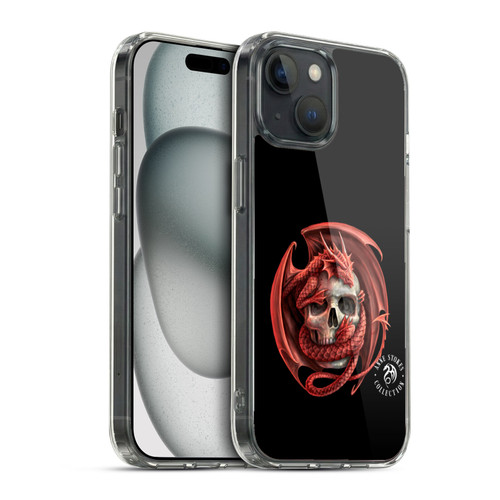 Anne Stokes Fire Tribal Dragon And Skull Soft Gel Case for Apple iPhone 15 & MagSafe