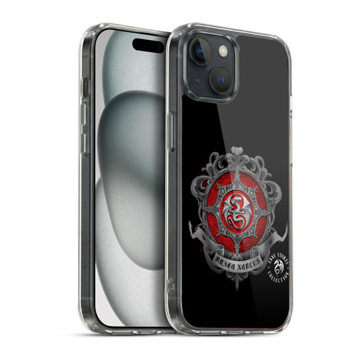Anne Stokes Fire Tribal Dragon Crest Soft Gel Case for Apple iPhone 15 Plus & MagSafe