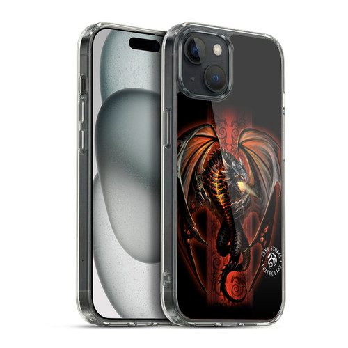 Anne Stokes Fire Tribal Lava Dragon Soft Gel Case for Apple iPhone 15 Plus & MagSafe