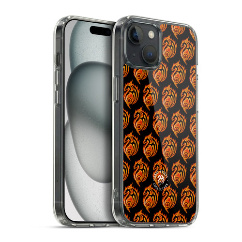 Anne Stokes Fire Tribal Dragon Logo Pattern Soft Gel Case for Apple iPhone 15 Plus & MagSafe