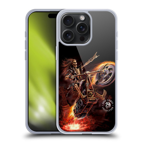 Anne Stokes Fire Tribal Hello Rider Poster Soft Gel Case for Apple iPhone 15 Pro Max