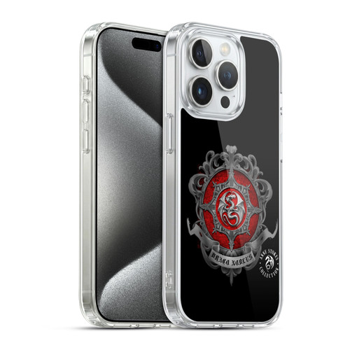 Anne Stokes Fire Tribal Dragon Crest Soft Gel Case for Apple iPhone 15 Pro & MagSafe