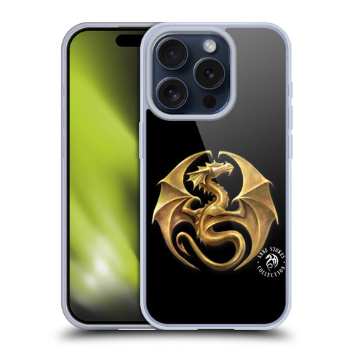 Anne Stokes Fire Tribal Dragon Medal Soft Gel Case for Apple iPhone 15 Pro