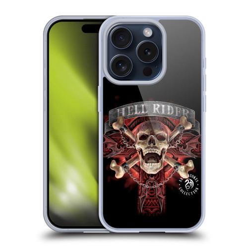 Anne Stokes Fire Tribal Hell Rider Soft Gel Case for Apple iPhone 15 Pro