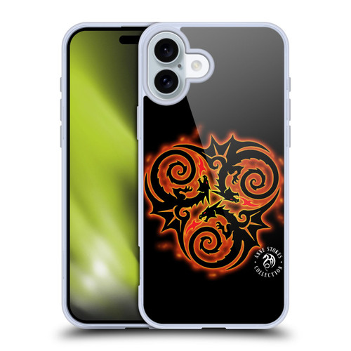 Anne Stokes Fire Tribal Triple Dragon Soft Gel Case for Apple iPhone 16 Plus