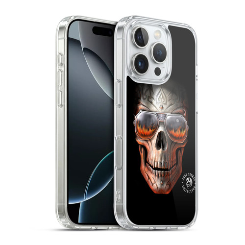 Anne Stokes Fire Tribal Skull Soft Gel Case for Apple iPhone 16 Pro & MagSafe