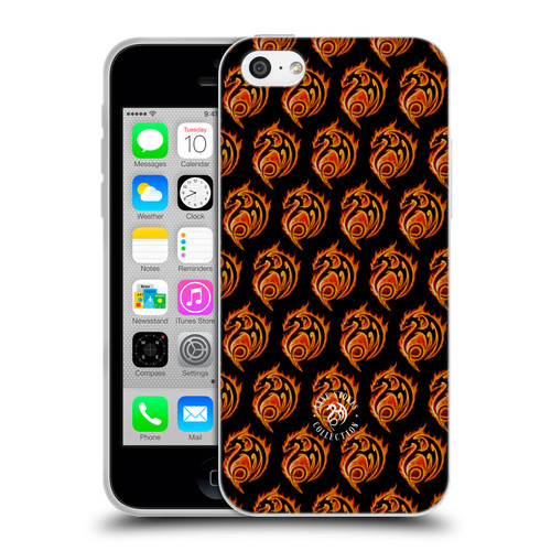 Anne Stokes Fire Tribal Dragon Logo Pattern Soft Gel Case for Apple iPhone 5c