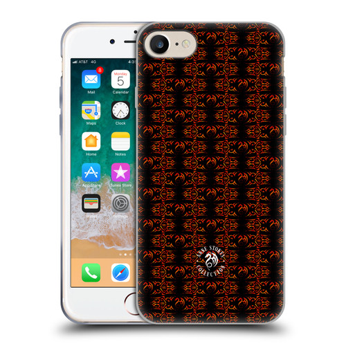 Anne Stokes Fire Tribal Motif Dragon Pattern Soft Gel Case for Apple iPhone 7 / 8 / SE 2020 & 2022