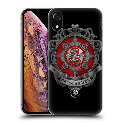 Anne Stokes Fire Tribal Dragon Crest Soft Gel Case for Apple iPhone XR