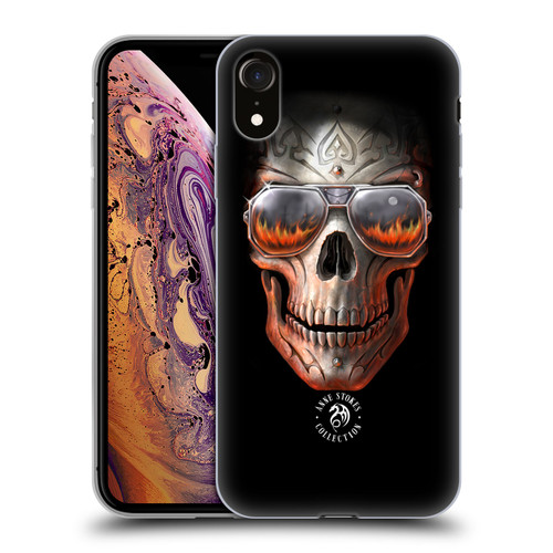 Anne Stokes Fire Tribal Skull Soft Gel Case for Apple iPhone XR