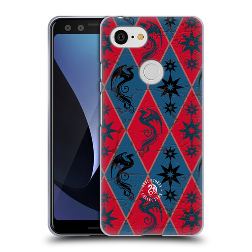Anne Stokes Fire Tribal Heraldry Soft Gel Case for Google Pixel 3