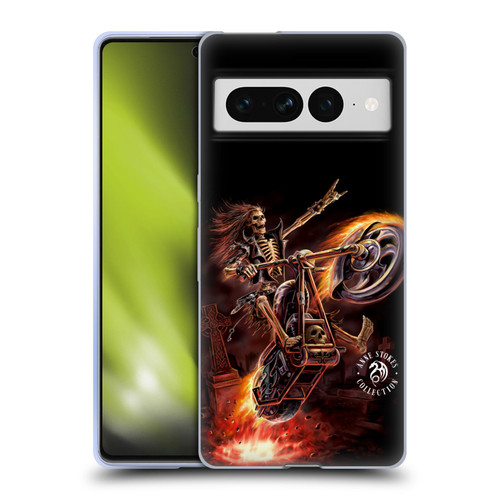 Anne Stokes Fire Tribal Hello Rider Poster Soft Gel Case for Google Pixel 7 Pro