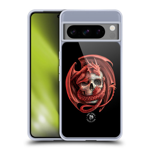 Anne Stokes Fire Tribal Dragon And Skull Soft Gel Case for Google Pixel 8 Pro