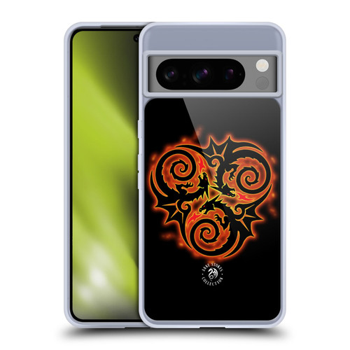 Anne Stokes Fire Tribal Triple Dragon Soft Gel Case for Google Pixel 8 Pro